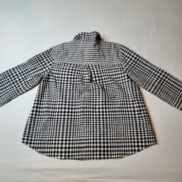 Habitat Women's Size M Girl Gone Plaid Mixed Pocket Shirt Black Plaid 46319 - Picture 5 of 7
